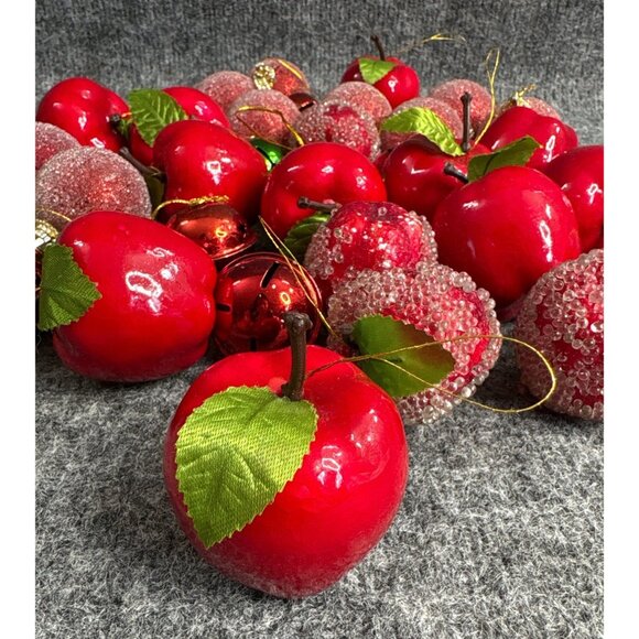 Holiday Artificial Apple & Berry Christmas Ornaments 20+ Pieces Christmas Tree - Picture 3 of 6